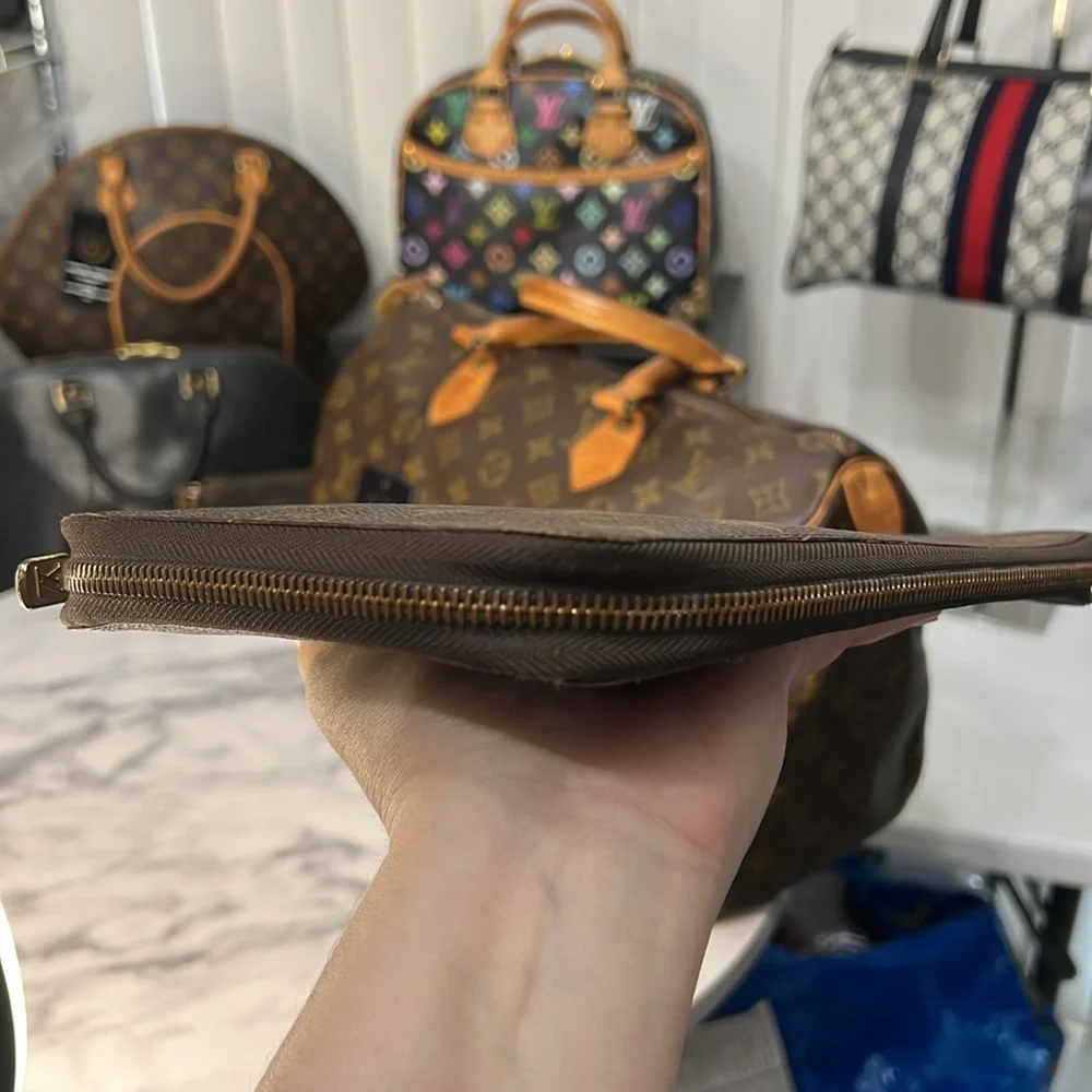 Louis Vuitton Brown Monogram Canvas Hand Pouch